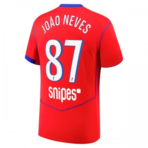 Maillot de Foot Paris Saint-Germain Joao Neves 87 Third 2025-26 Maillot de Foot Paris Saint-Germain Joao Neves 87 Third 2025-26
